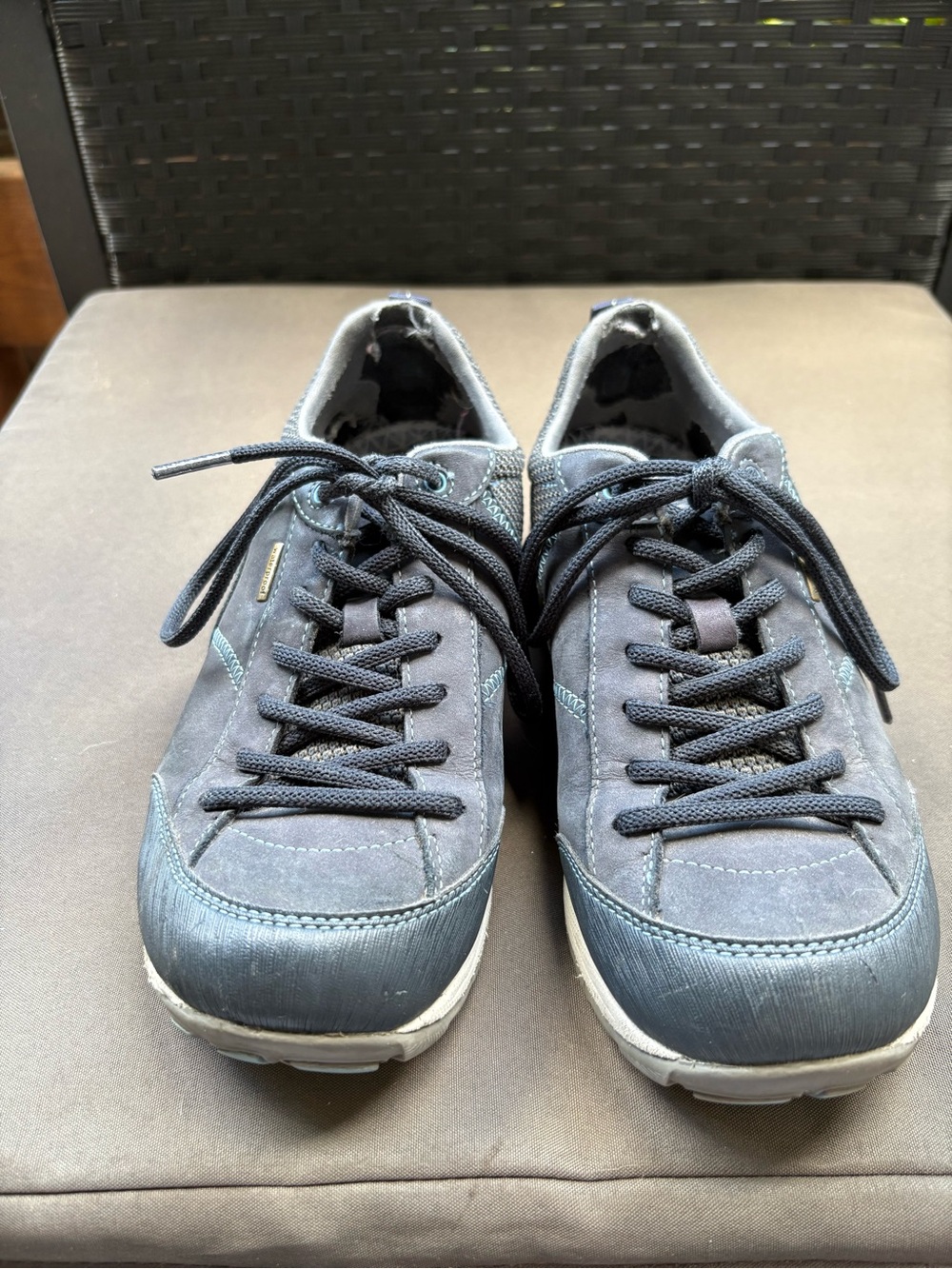 Dansko Navy and Black Suede Lace-Up Sneakers